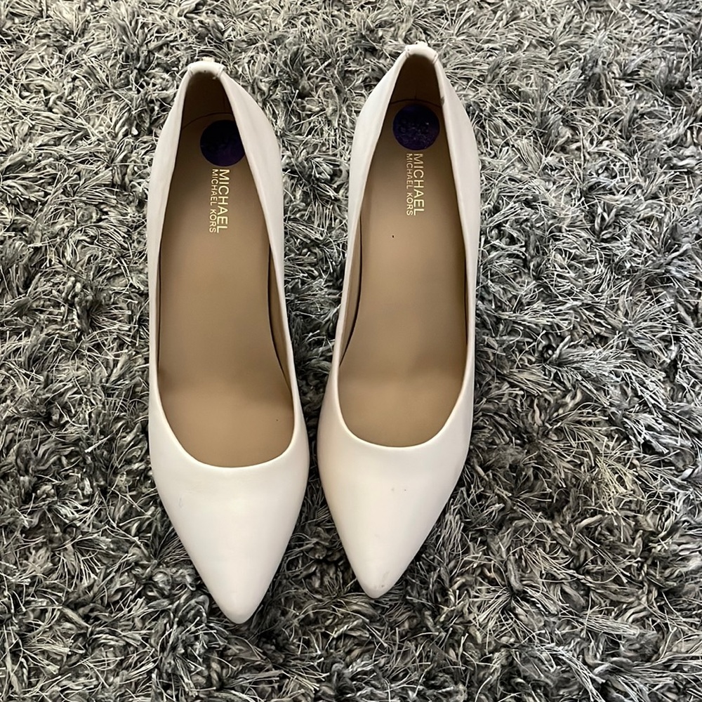 Michael Kors White Heels